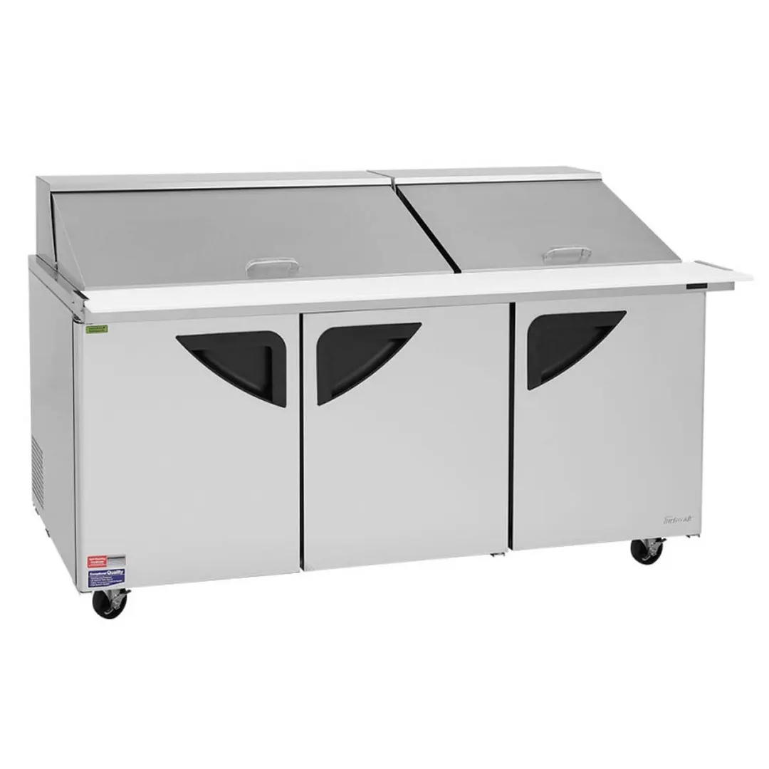 Turbo Air TST-72SD-30-N 72" Mega Top Sandwich/Salad Prep Table w/ 3 Doors, 30 Pans