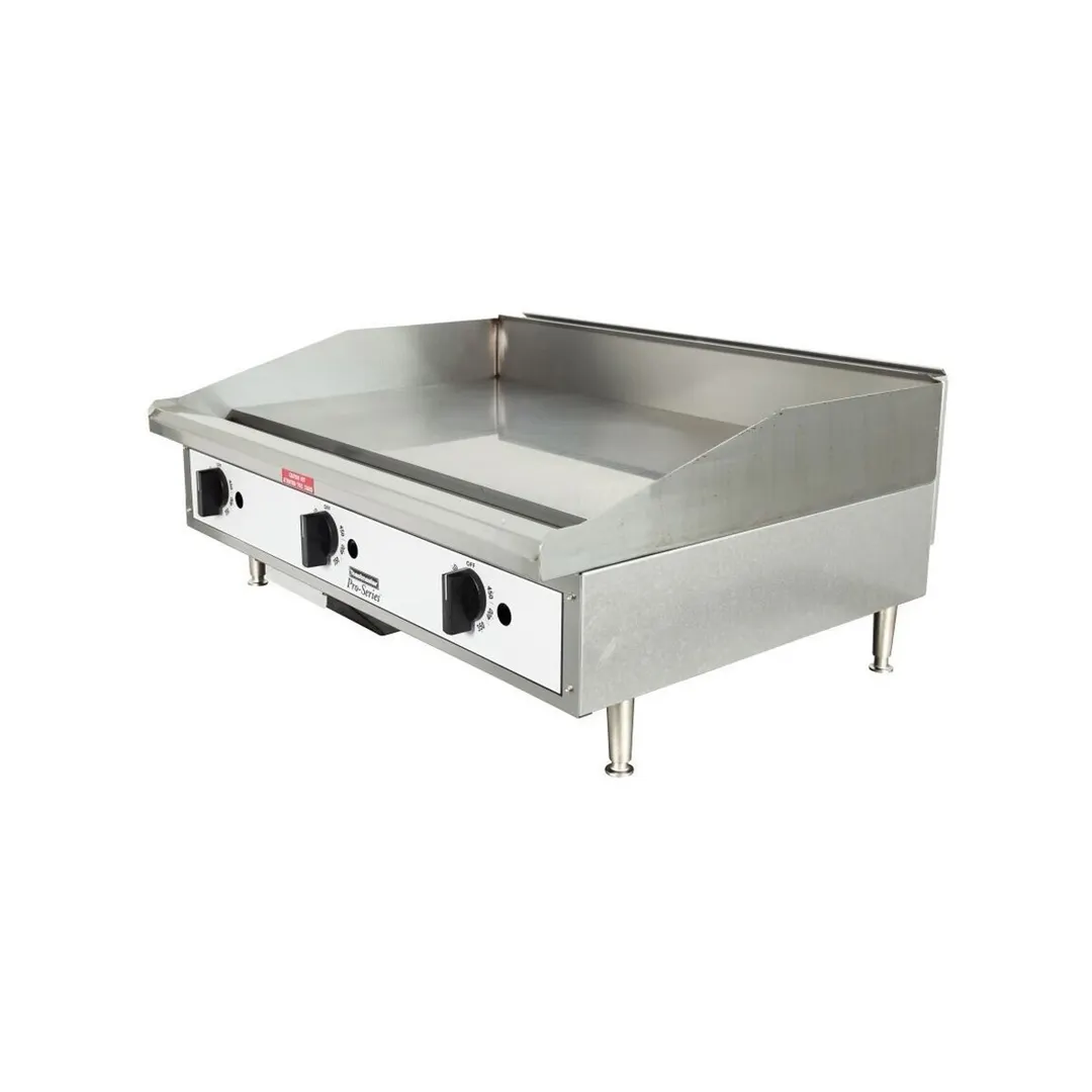 Toastmaster TMGT36 36" Countertop Thermostatic Gas Griddle, 3/4" Steel Plate, 60.000 BTU