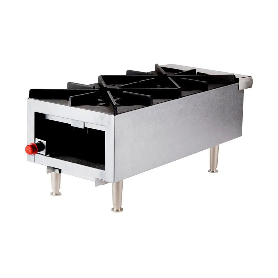 Toastmaster TMHP2 12" Countertop Gas Hotplate with (2) Burners, Manual Control, 44.000 BTU