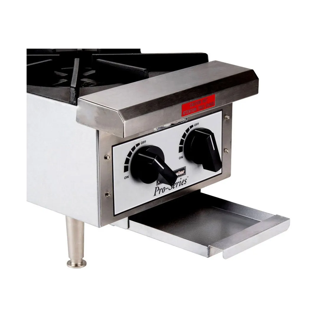 Toastmaster TMHP2 12" Countertop Gas Hotplate with (2) Burners, Manual Control, 44.000 BTU