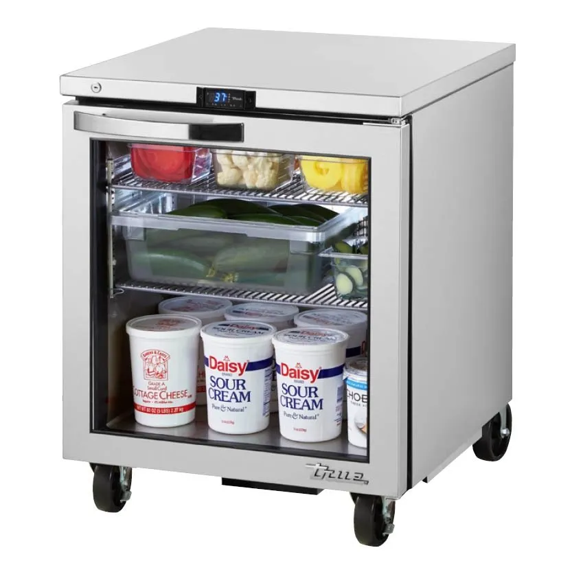 True TUC-27G-HC~SPEC3 27" 1-Section Undercounter Refrigerator w/ 1 Glass Door