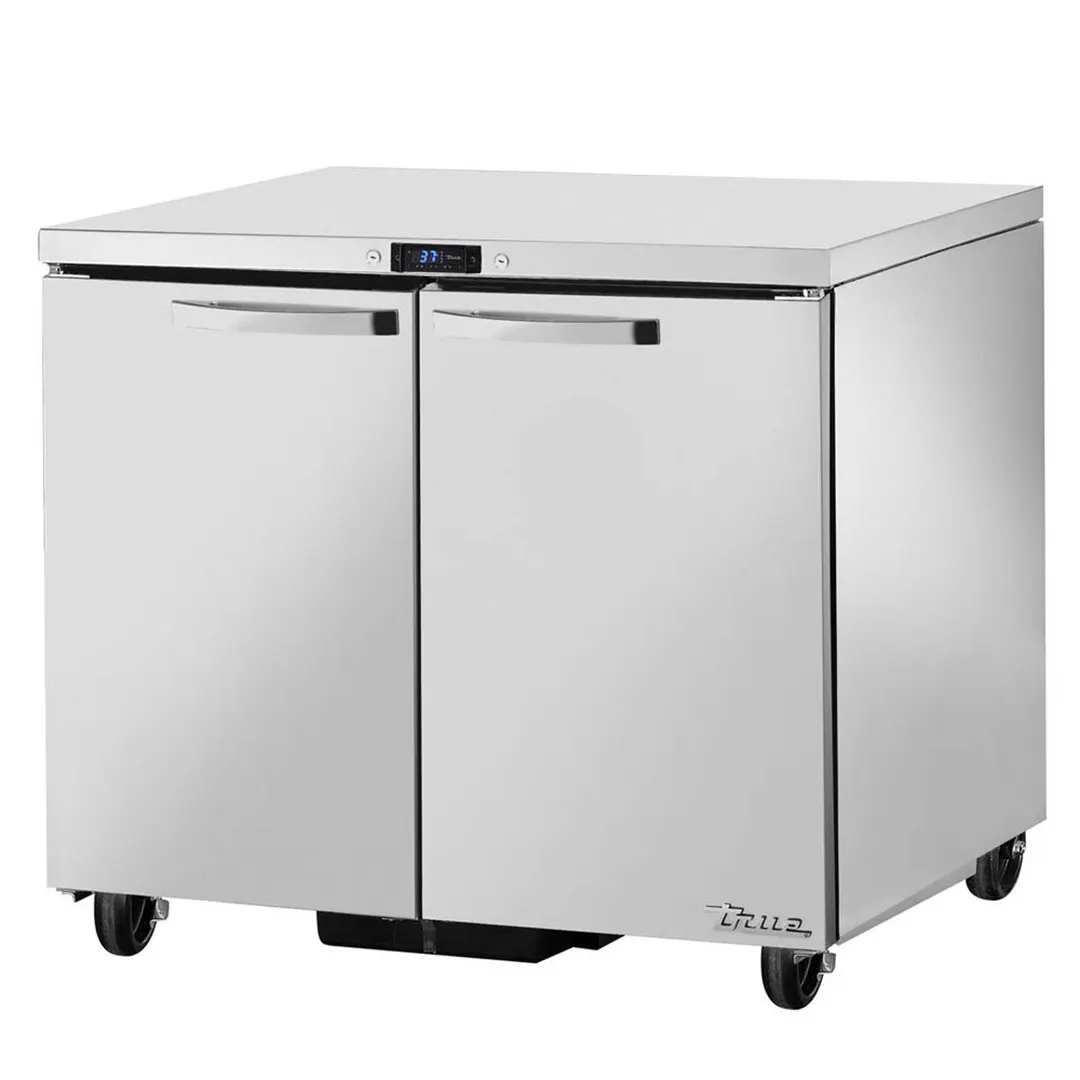 True TUC-36-HC~SPEC3 36" 2-Section Undercounter Refrigerator w/ 2 Solid Doors