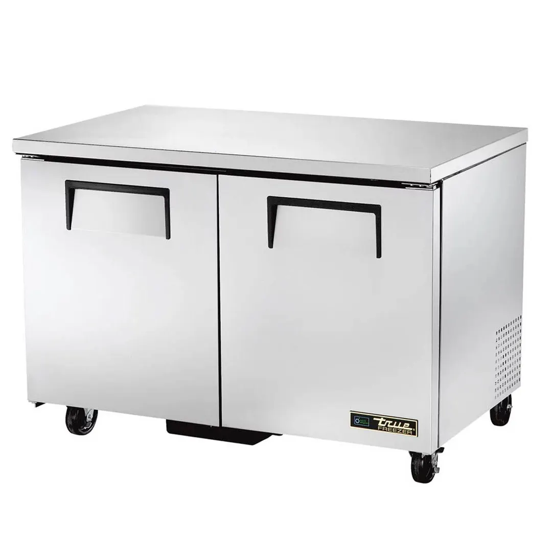 True TUC-48-HC 48" 2-Section Undercounter Refrigerator w/ 2 Solid Doors