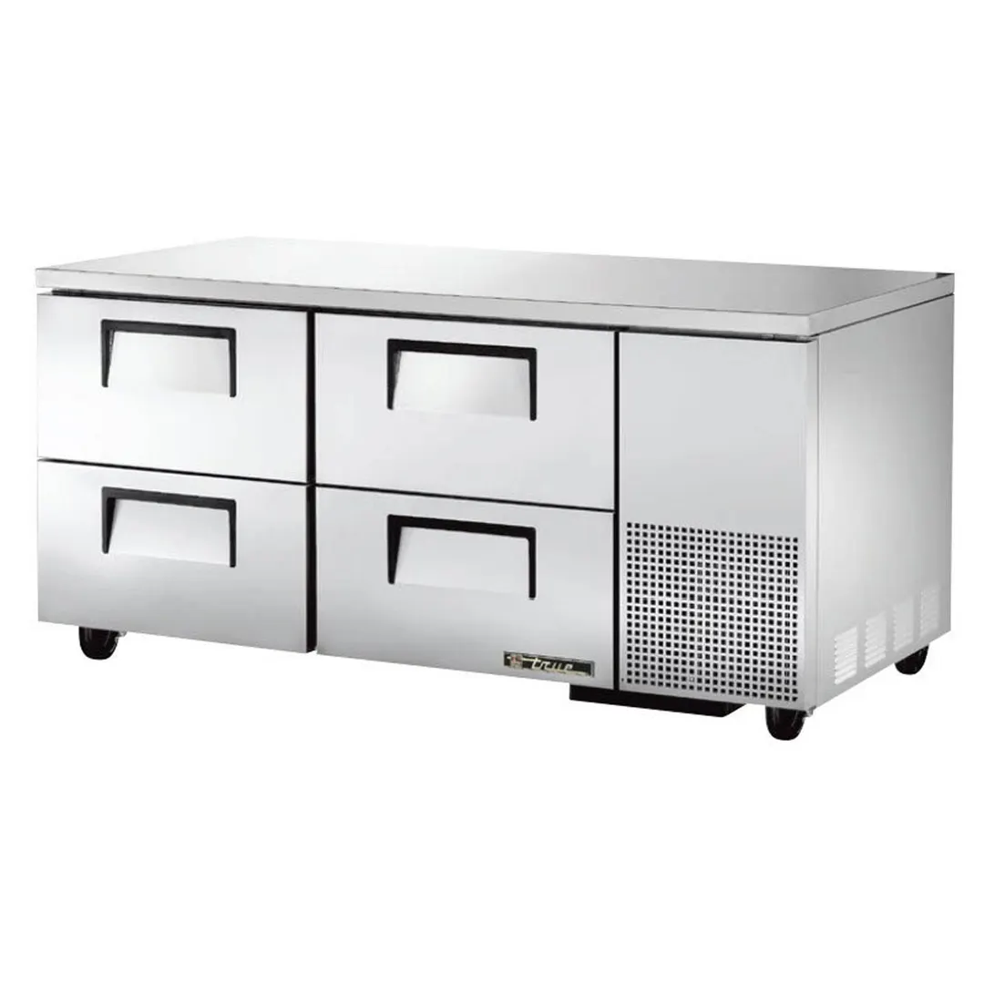 True TUC-67D-4-HC 67" 2-Section Undercounter Refrigerator w/ 4 Drawers