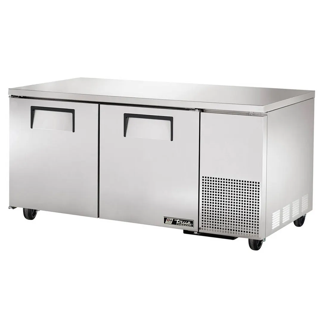 True TUC-67F-HC 67" 2-Section Undercounter Freezer w/ 2 Doors, Side Mounted