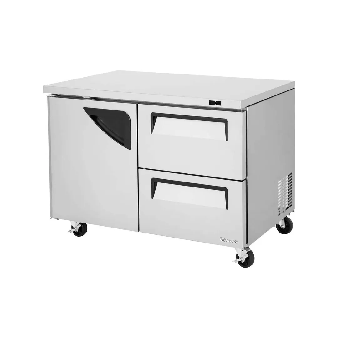 Turbo Air TUF-48SD-D2-N 48" 2-Section Undercounter Freezer w/ 2 Drawers & 1 Door, 12 cu. ft.
