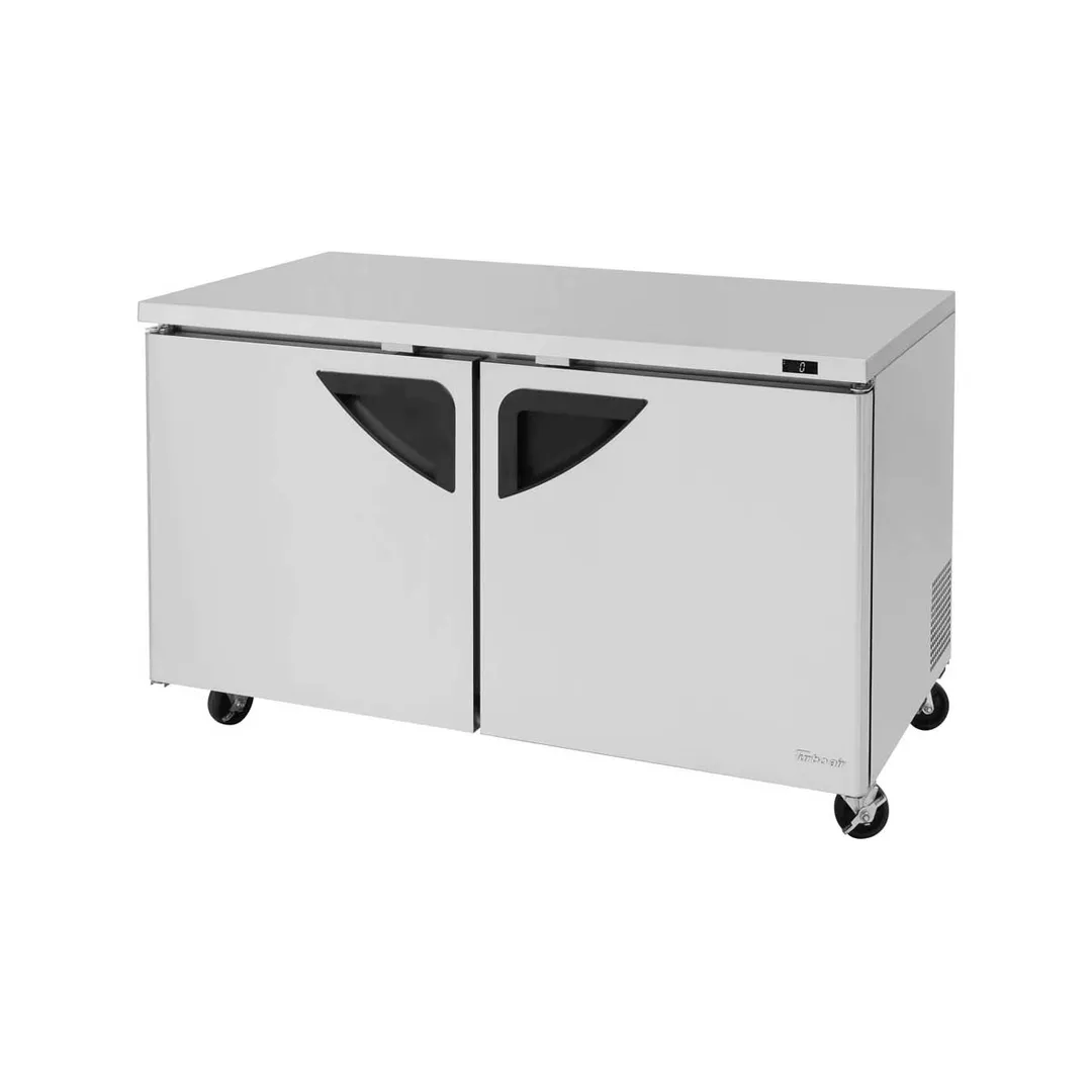 Turbo Air TUF-60SD-N 60" 2-Door Undercounter Freezer, Stainless Steel, 17 cu. ft.