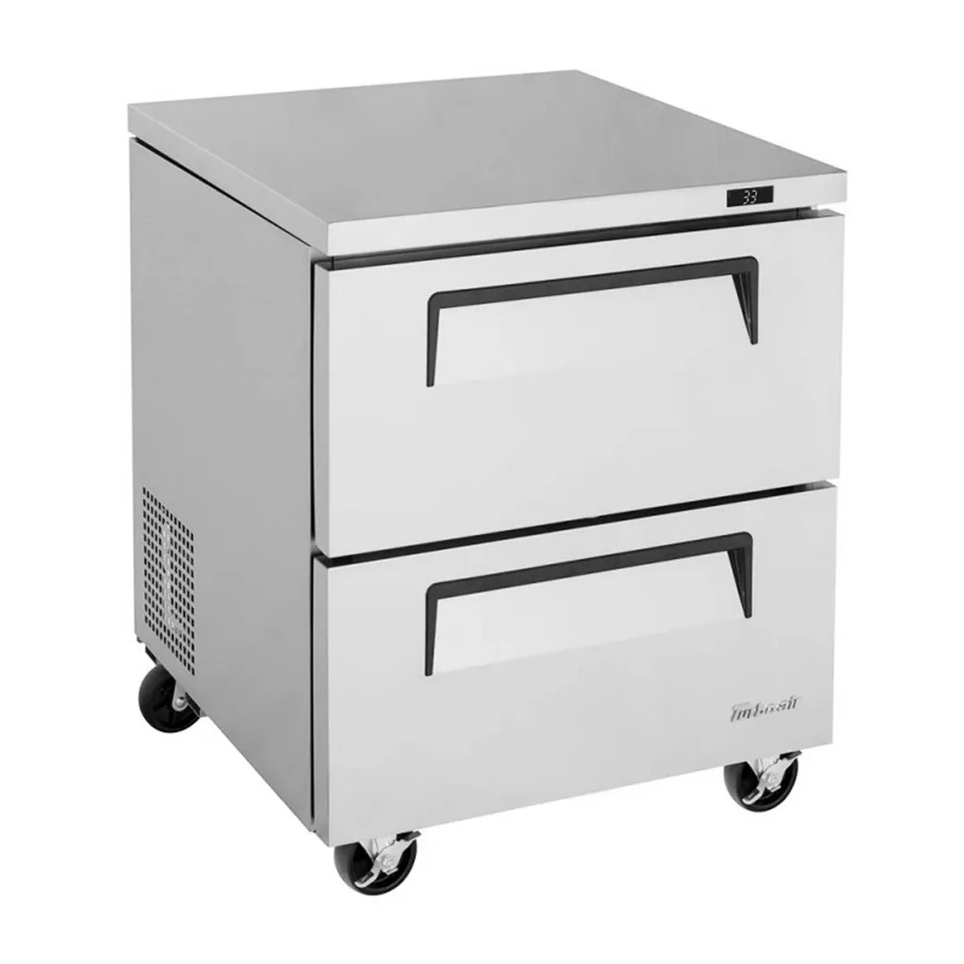 Turbo Air TUR-28SD-D2-N 27" 1-Section Undercounter Refrigerator w/ 2 Drawers, 6.8 cu. ft.