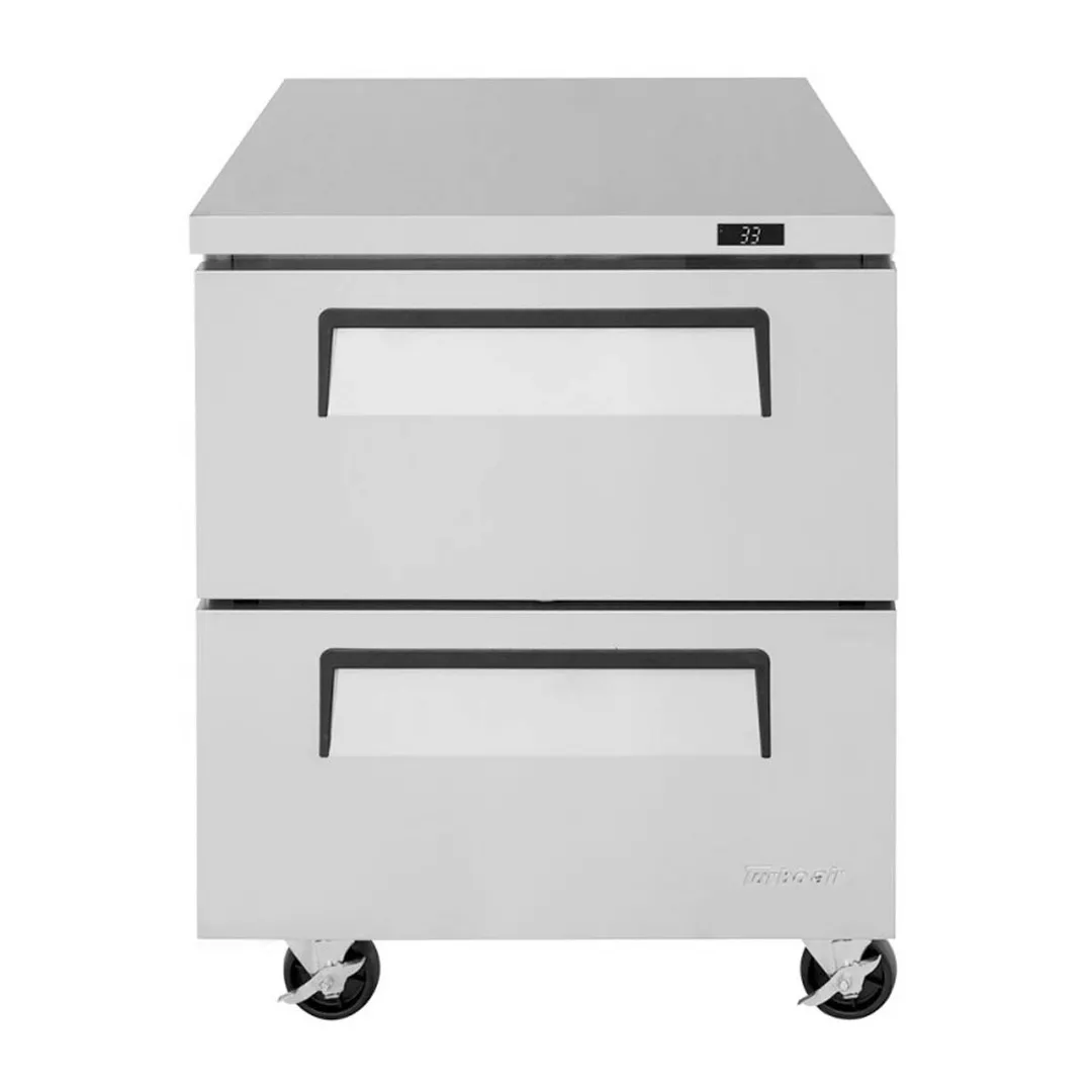 Turbo Air TUR-28SD-D2-N 27" 1-Section Undercounter Refrigerator w/ 2 Drawers, 6.8 cu. ft.