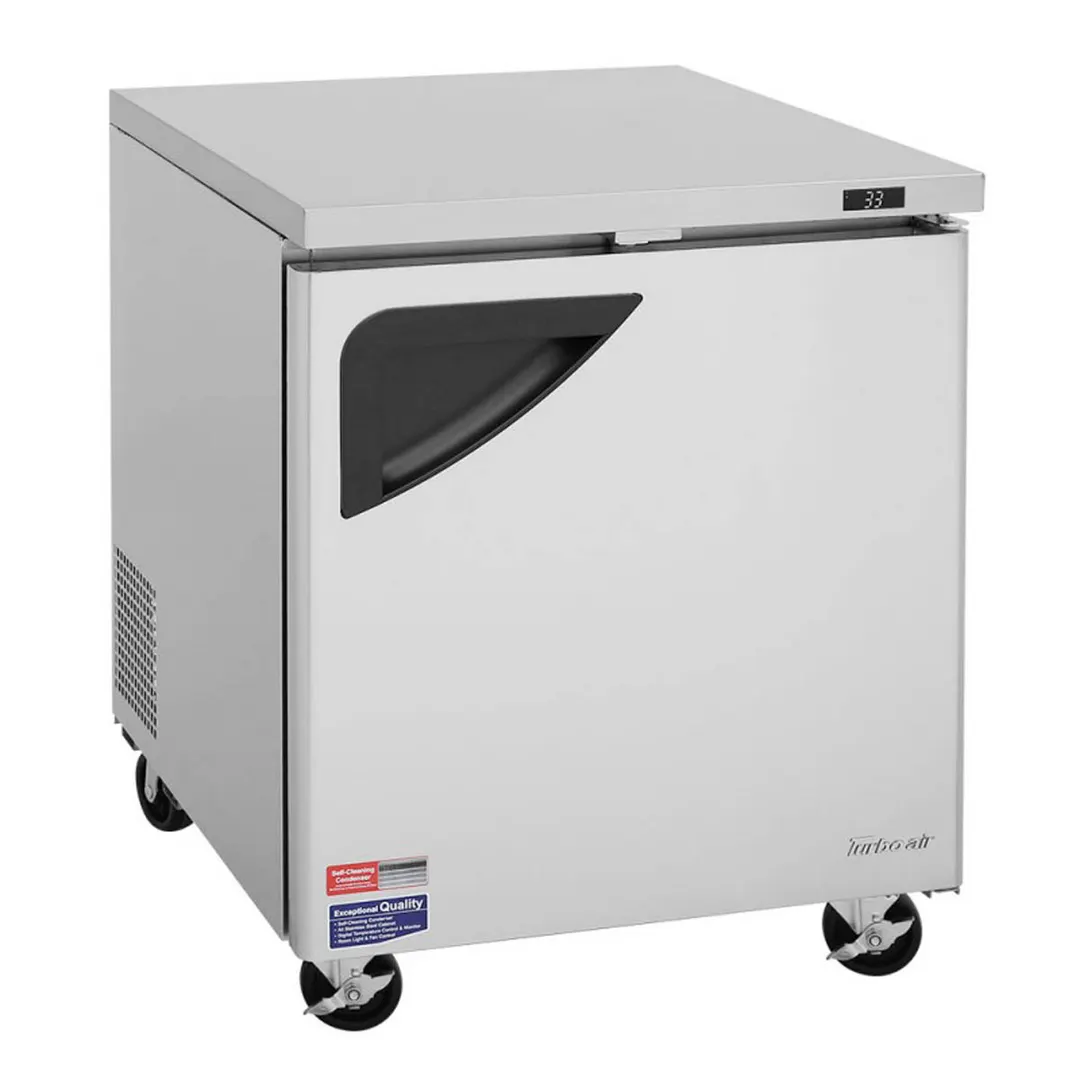 Turbo Air TUR-28SD-N 27" 1-Section Undercounter Refrigerator w/ 1 Door, 6.8 cu. ft.