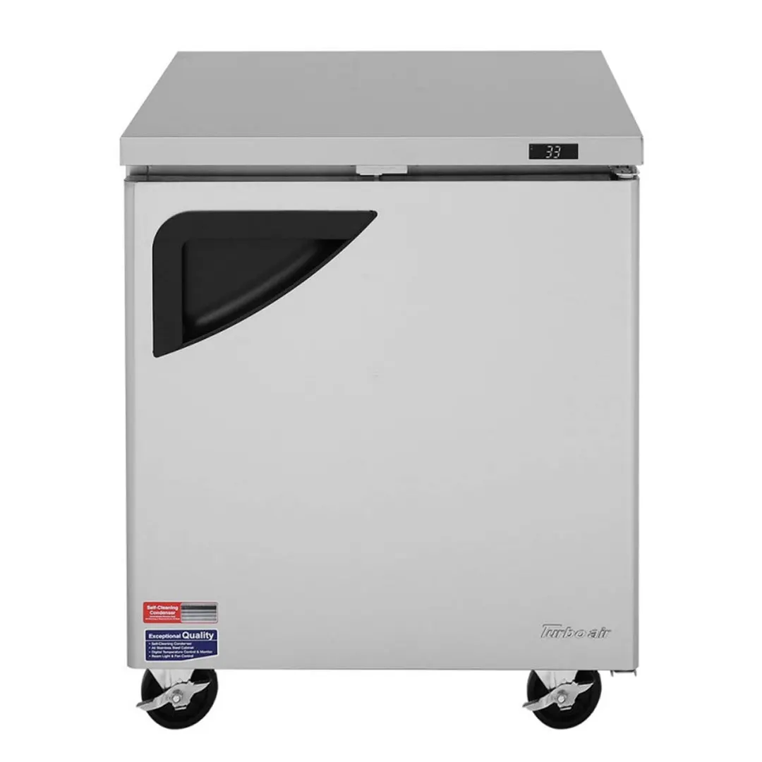 Turbo Air TUR-28SD-N 27" 1-Section Undercounter Refrigerator w/ 1 Door, 6.8 cu. ft.