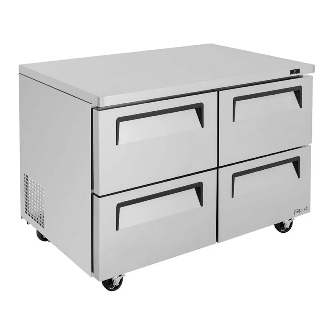 Turbo Air TUR-48SD-D4-N 48" 2-Section Undercounter Refrigerator w/ 4 Drawers, 12 cu. ft.