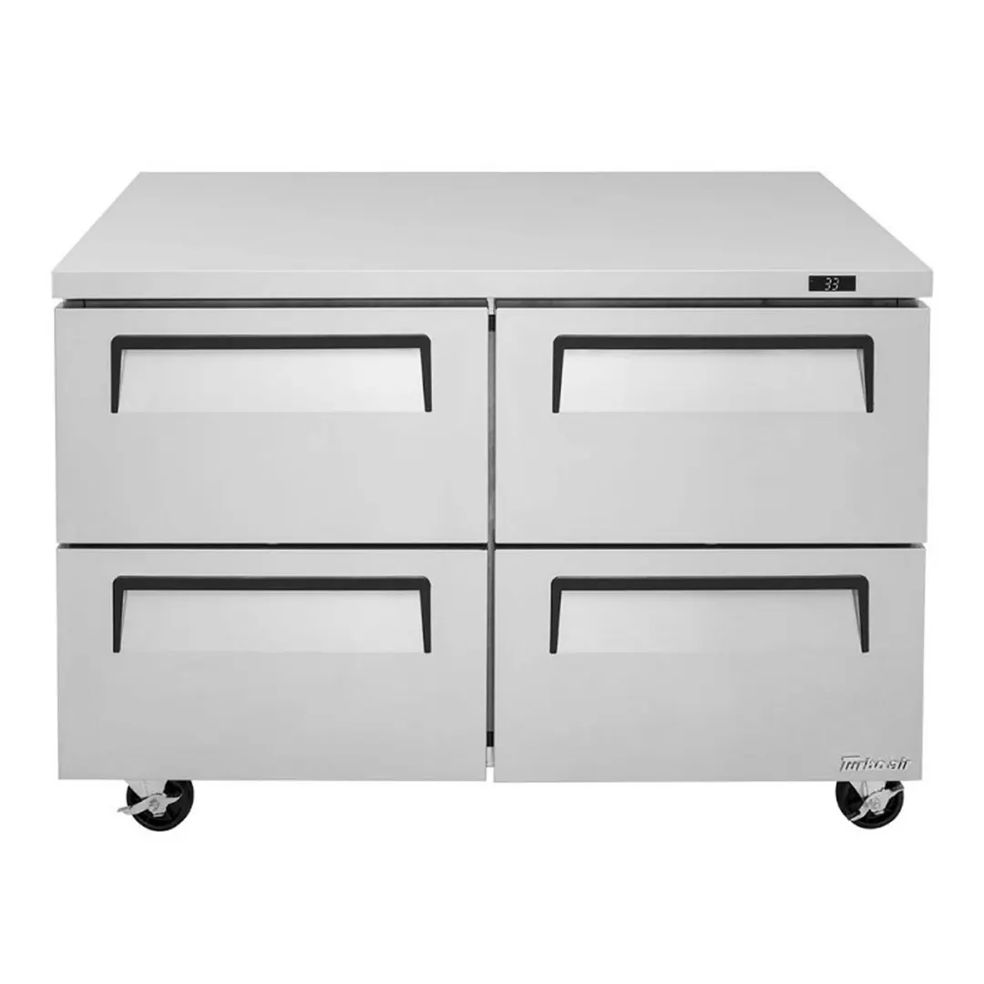 Turbo Air TUR-48SD-D4-N 48" 2-Section Undercounter Refrigerator w/ 4 Drawers, 12 cu. ft.