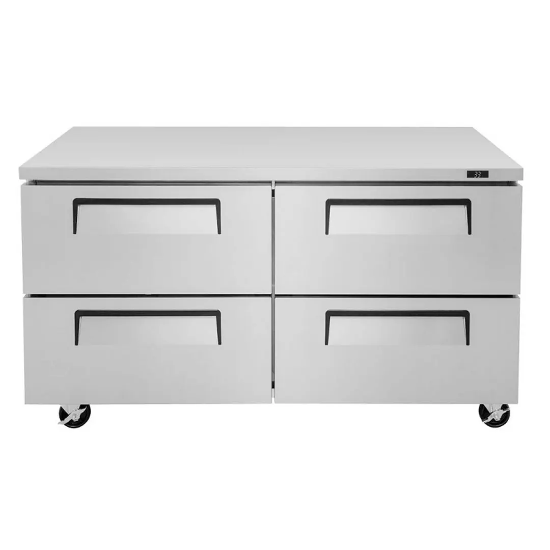Turbo Air TUR-60SD-D4-N 60" 2-Section Undercounter Refrigerator w/ 2 Doors, 17 cu. ft.