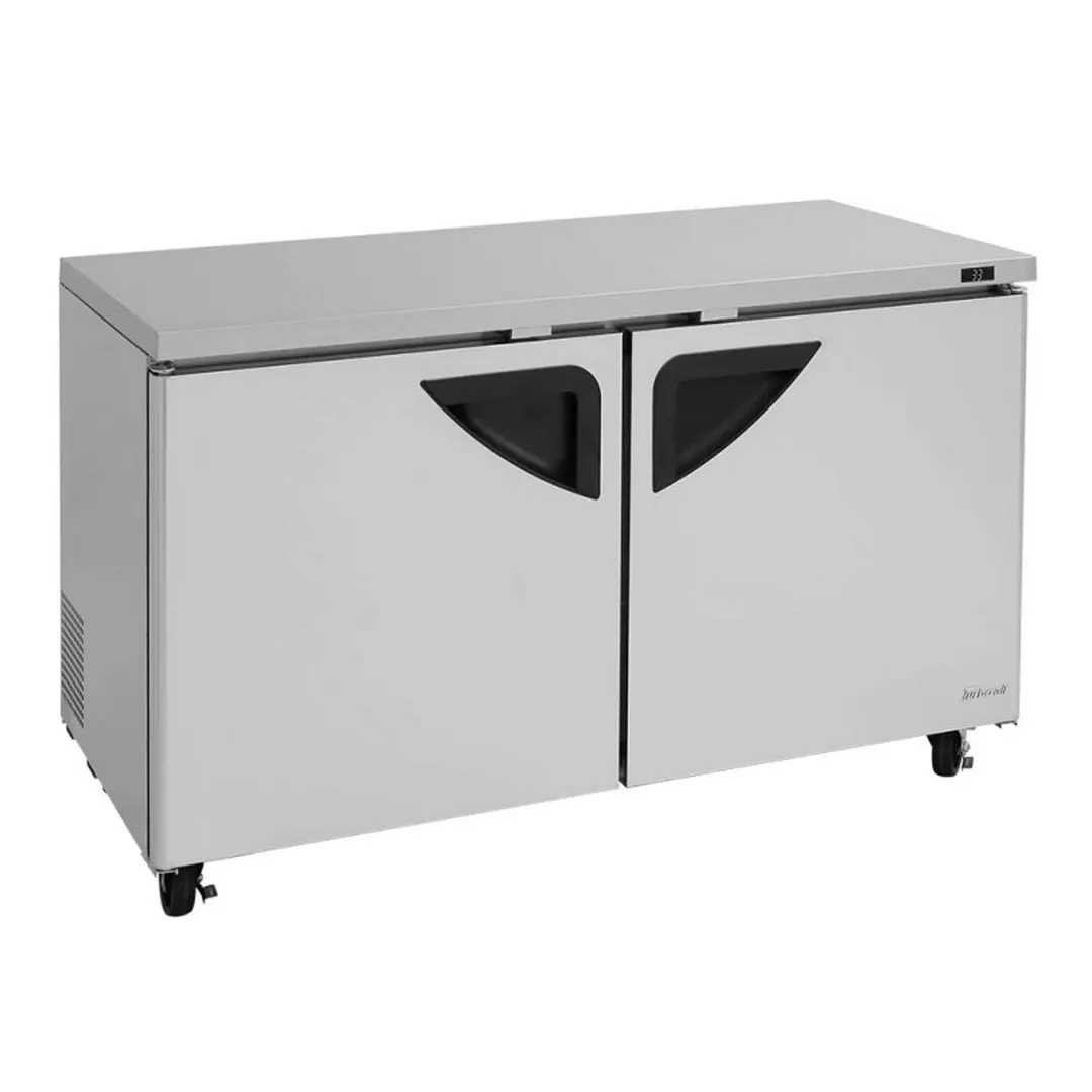 Turbo Air TUR-60SD-N 60" 2-Section Undercounter Refrigerator w/ 2 Doors, 17 cu. ft.