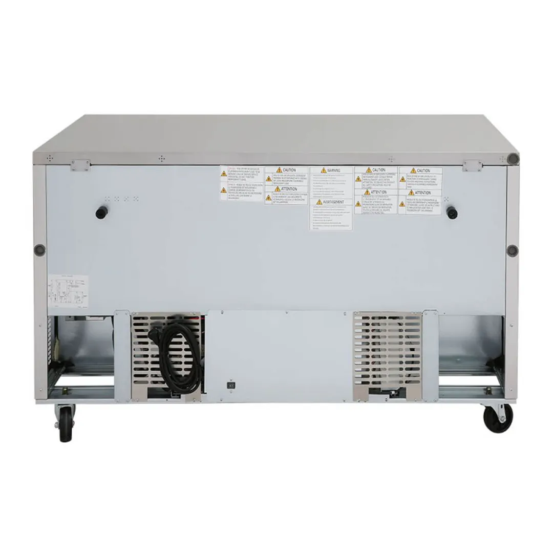 Turbo Air TUR-60SD-N 60" 2-Section Undercounter Refrigerator w/ 2 Doors, 17 cu. ft.