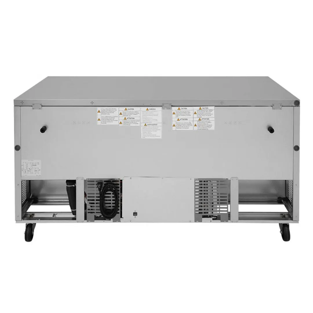 Turbo Air TUR-72SD-N 72" 3-Section Undercounter Refrigerator, Stainless Steel, 3 Doors, 18.8 cu. ft.