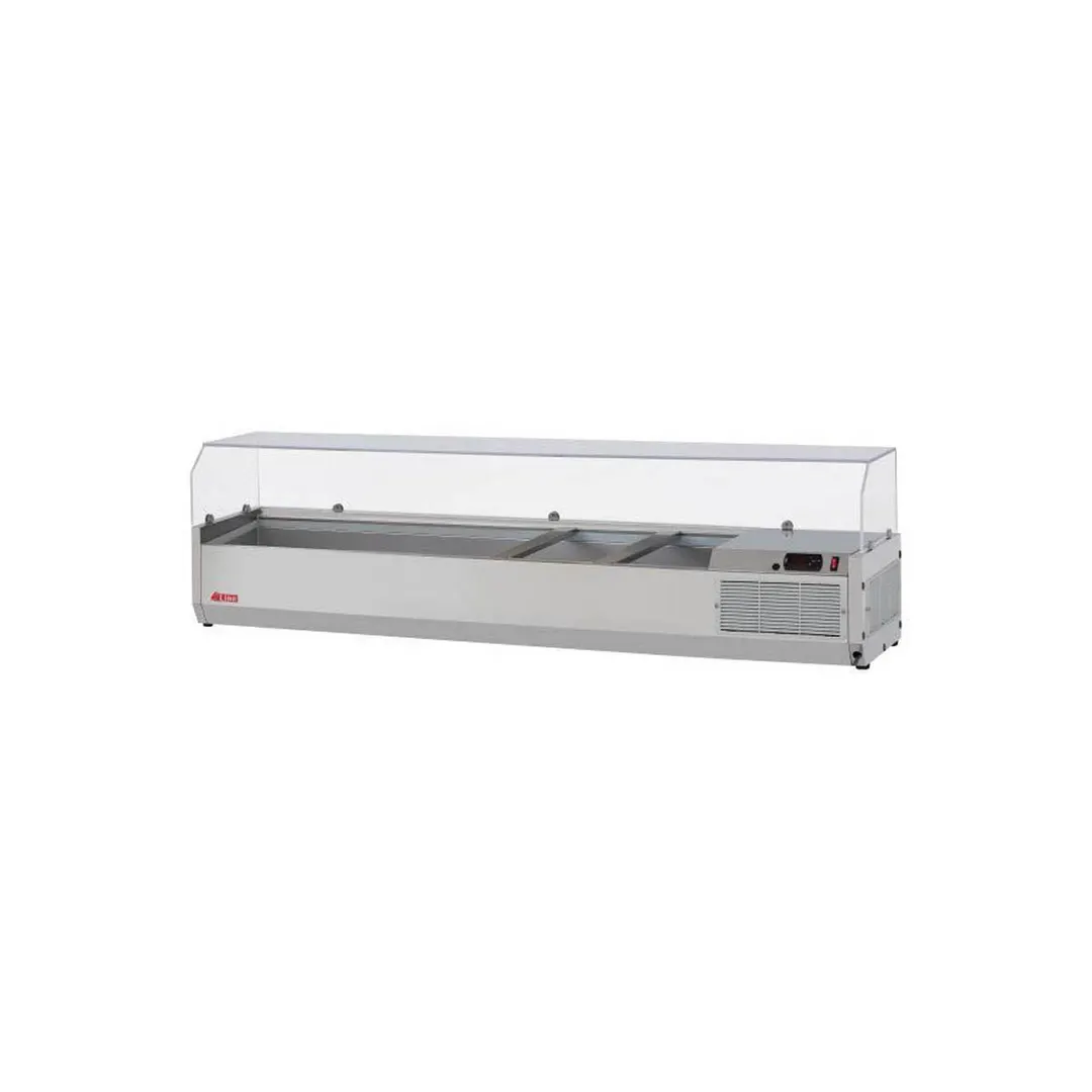 Turbo Air CTST-1500G-N 59" E-Line Countertop Salad Table, 7 Pan Capacity