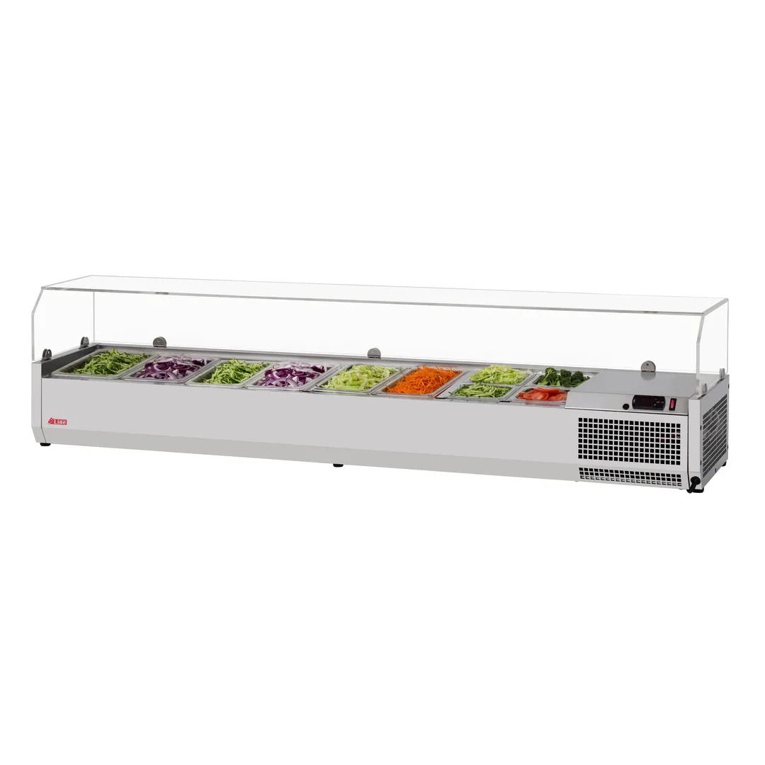 Turbo Air CTST-1800G-13-N 70" E-Line Countertop Salad Table, 8 Pan Capacity