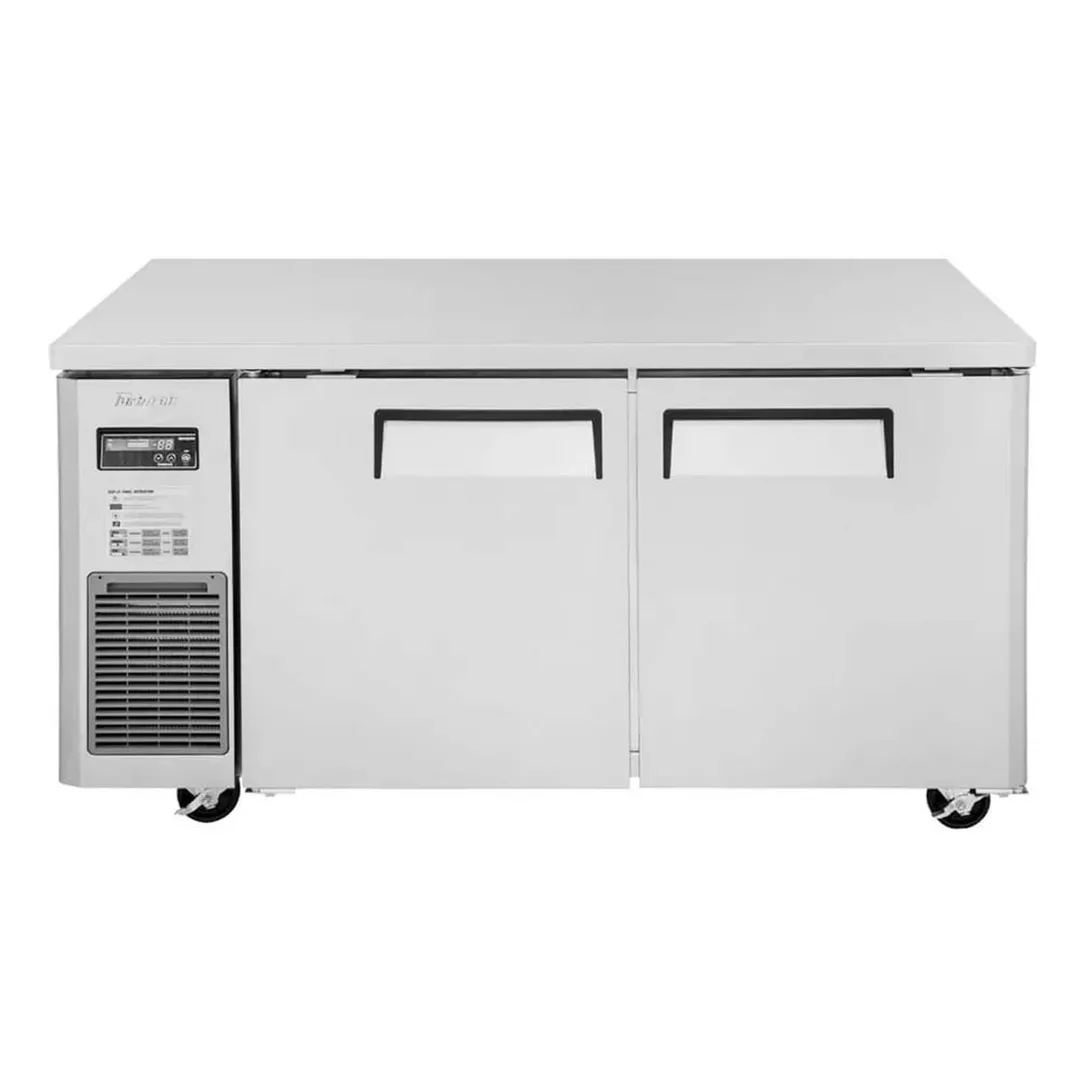 Turbo Air JUF-60-N 59" 2-Door Undercounter Freezer, Stainless Steel Exterior, Front Breathing, 13.5 cu. ft.