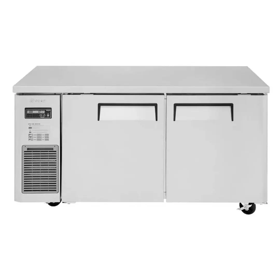 Turbo Air JUF-60S-N 59" 2-Door Undercounter Freezer, Stainless Steel Exterior, Front Breathing, 11.3 cu. ft.