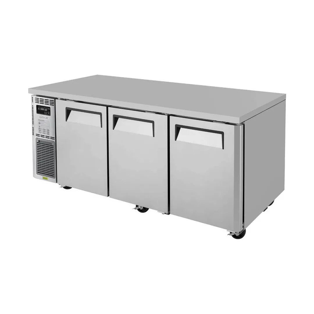 Turbo Air JUR-72-N6 70" 3-Section Undercounter Refrigerator w/ 3 Doors, 17.2 cu. ft.