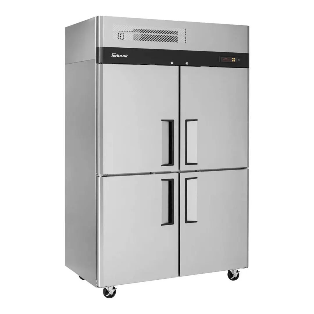 Turbo Air M3F47-4-N 51-3/4" 4-Half Hinged Solid Door Reach-In Freezer, Top Mounted, 42.1 cu. ft., Stainless Steel