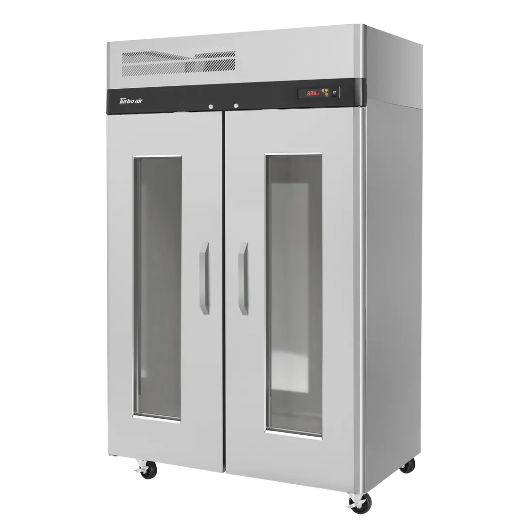 Turbo Air M3H47-2-G 2-Section Reach-In Heated Cabinet, 51-3/4"W x 30-3/4"D, 2-Door Glass, 42.9 cu ft, Stainless Steel