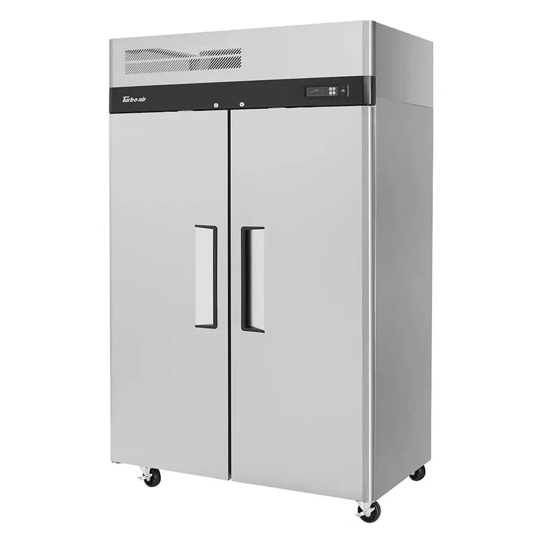 Turbo Air M3R47-2-N 51" 2-Section Reach-In Refrigerator w/ 2 Solid Doors, Top Mount, Aluminum Interior, 42 cu. ft.
