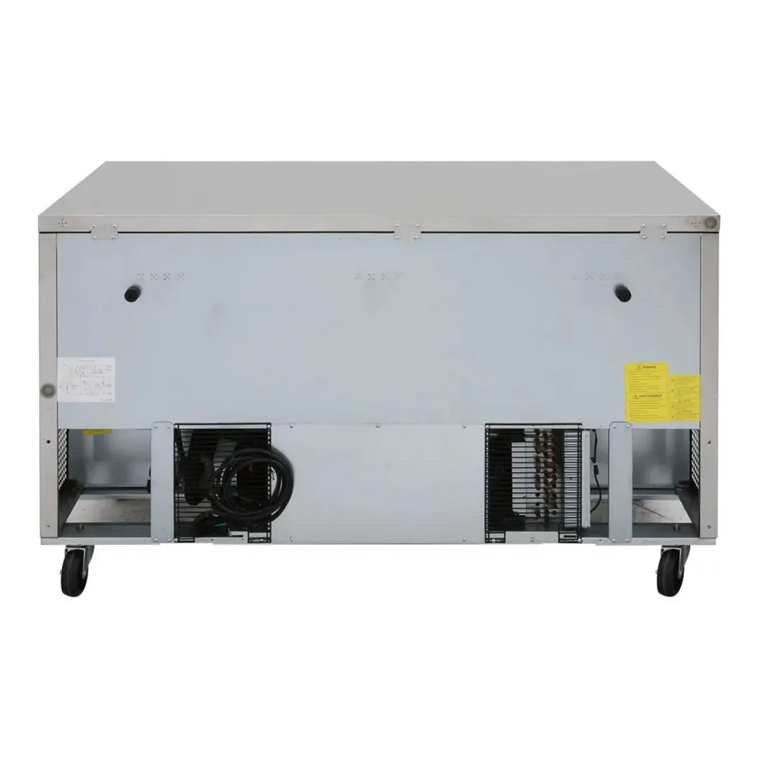Turbo Air MUR-60-N 60" 2-Section Undercounter Refrigerator w/ 2 Doors, 17 cu. ft.