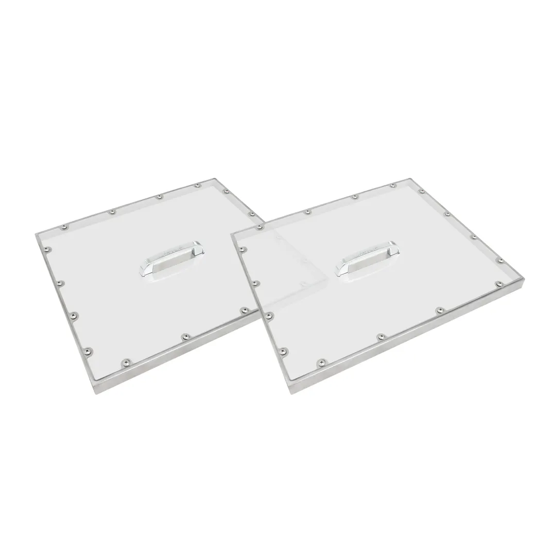 Turbo Air PC-60J Clear Pan Cover, (2) 27-3/8 x 22-1/2" x 1-1/4" ( 2 x PC-36J ), for JBT-60
