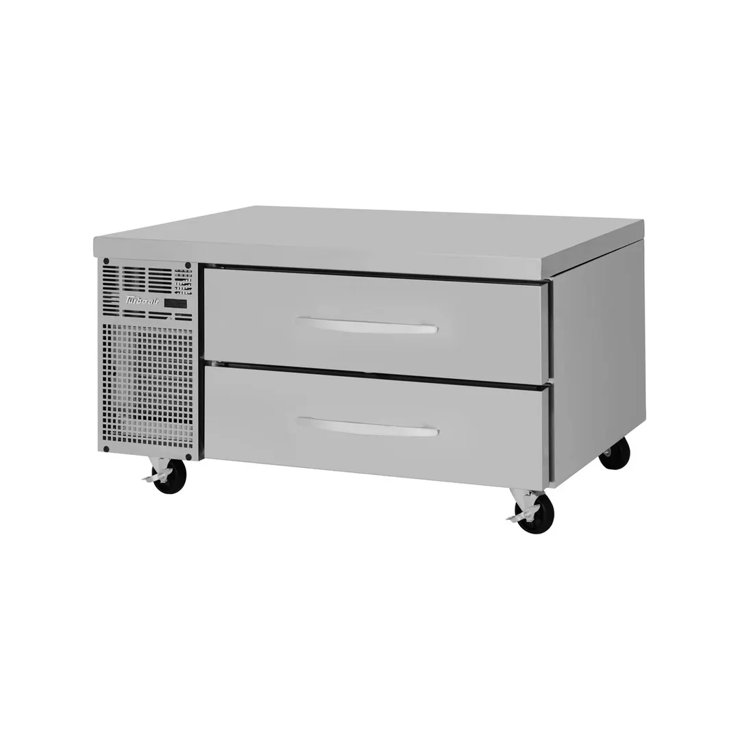 Turbo Air PRCBE-48R-N-FT 48" 2 Drawers Refrigerated Chef Base, Flat Top, 6.83 cu. ft.