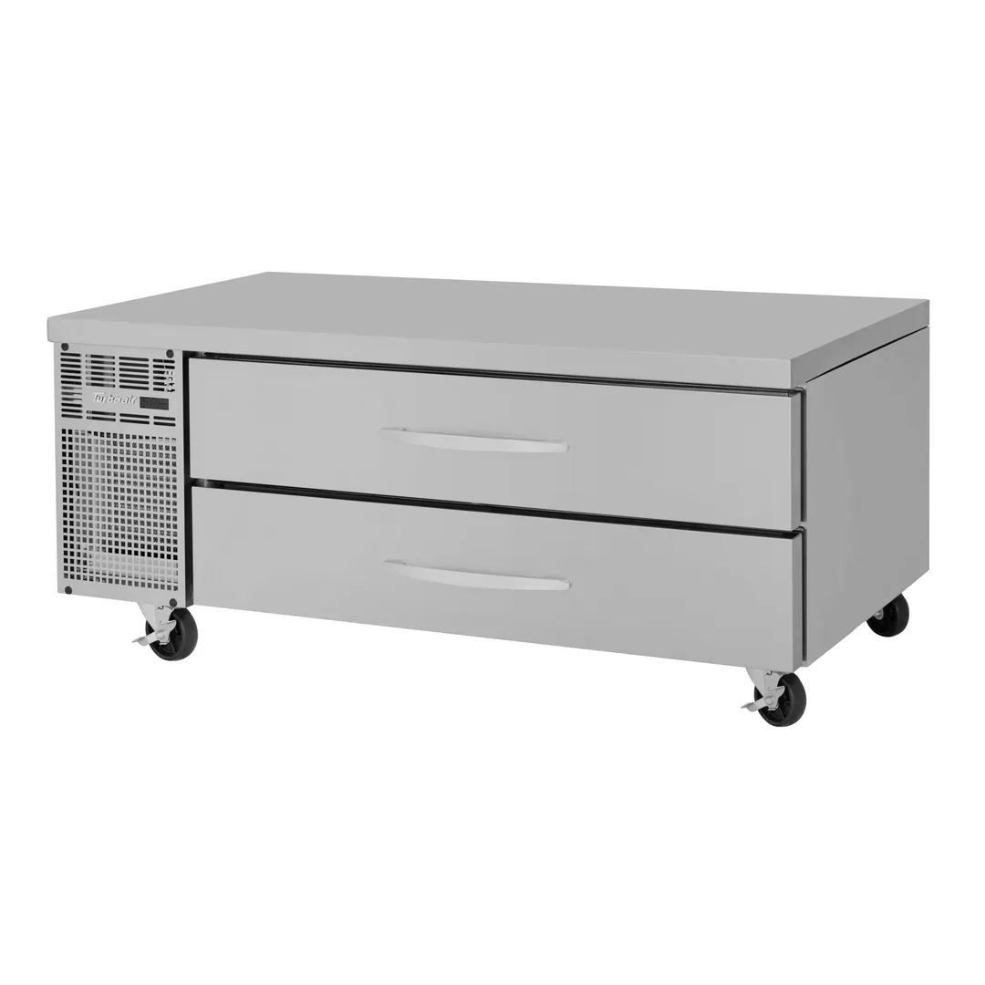 Turbo Air PRCBE-60R-N-FT 60" 2 Drawers Refrigerated Chef Base, Flat Top, 9.77 cu. ft.