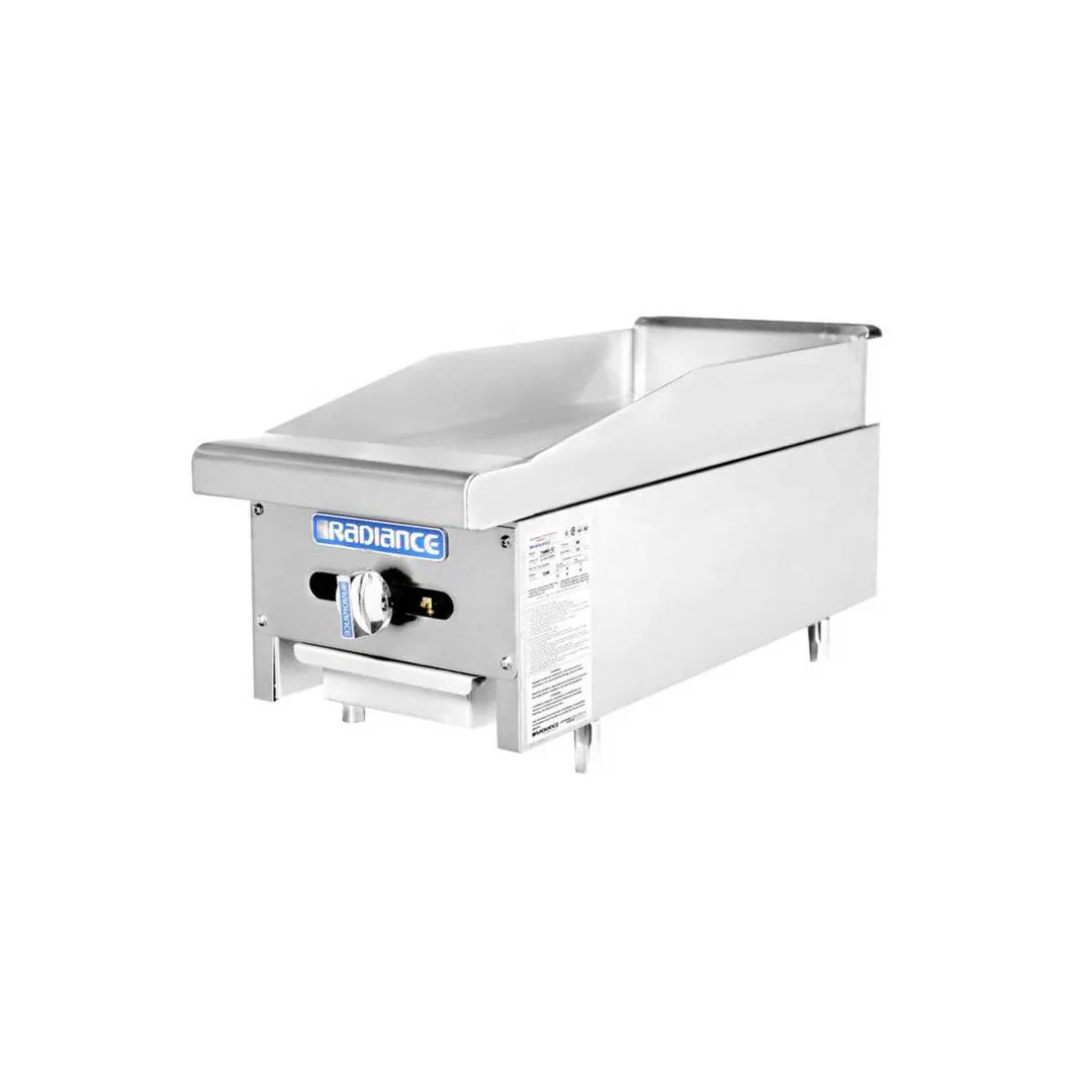 Turbo Air TAMG-12 12" Countertop Manual Gas Griddle, 3/4" Steel Plate, 22.000 BTU
