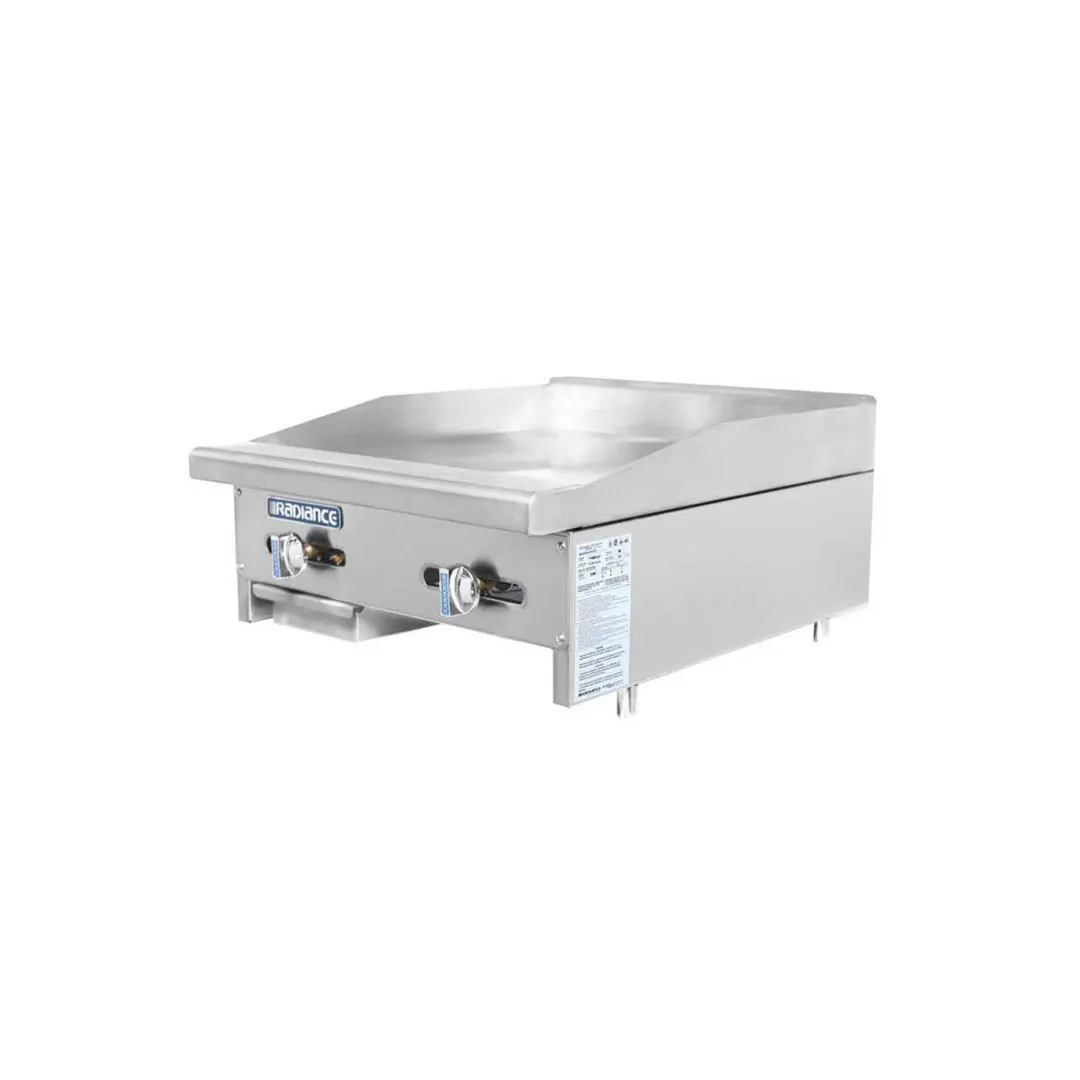 Turbo Air TAMG-24 24" Countertop Manual Gas Griddle, 3/4" Steel Plate, 44.000 BTU