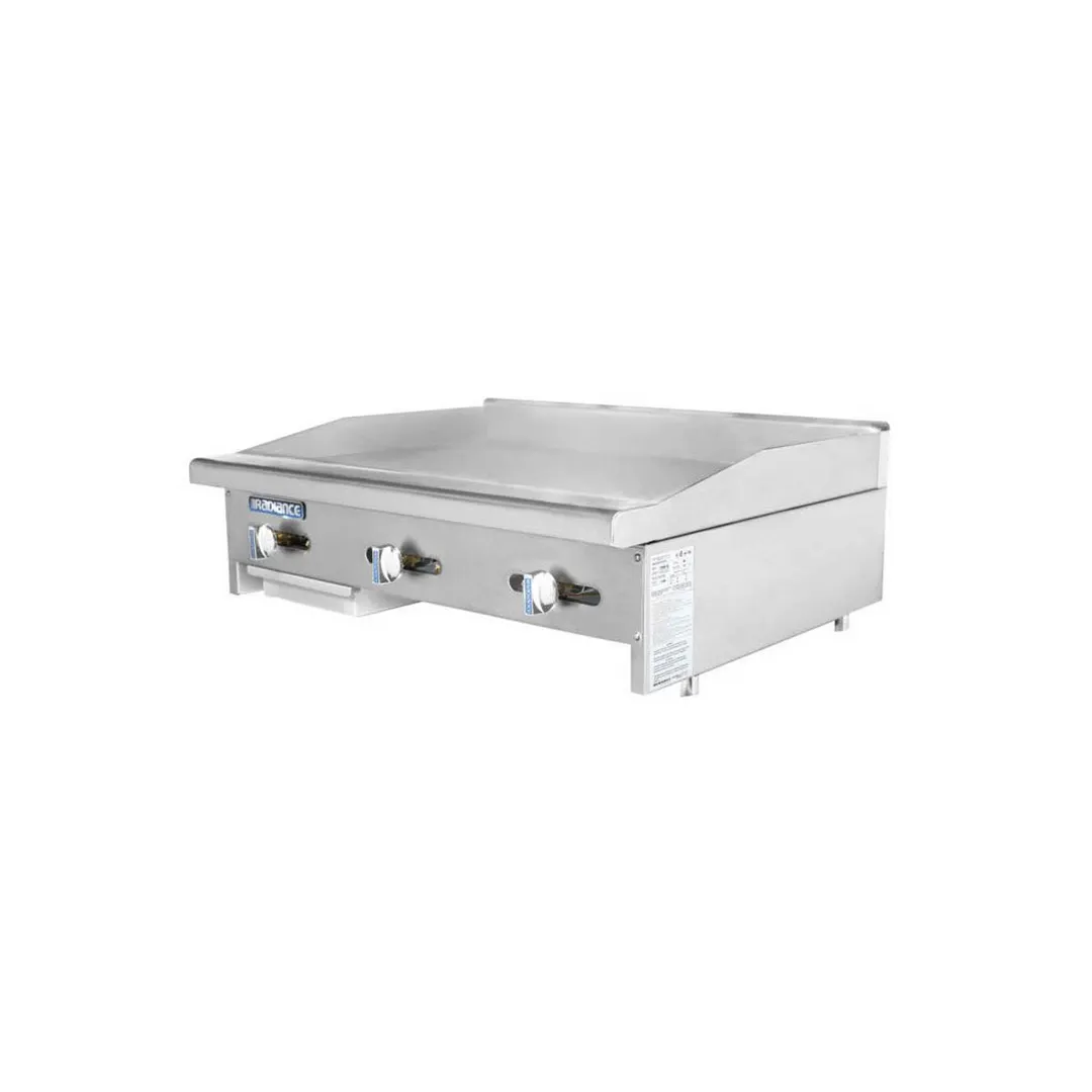 Turbo Air TAMG-36 36" Countertop Manual Gas Griddle, 3/4" Steel Plate, 66.000 BTU