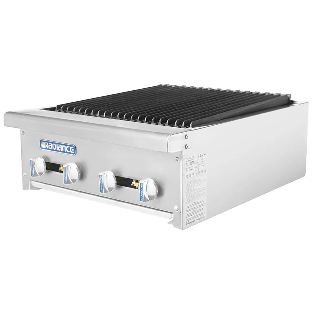 Turbo Air TARB-24 24" Countertop Gas Radiant Charbroiler w/ (4) Burners, 60.000 BTU