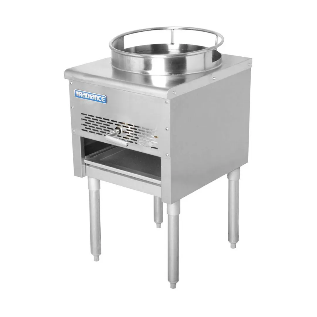 Turbo Air TAWR-16-JB Gas Wok Range w/ (1) Burner (Bowl), 16" Wok Ring, Manual Knobs, Jet Burner, 125.000 BTU
