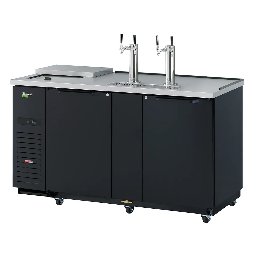 Turbo Air TCB-3SBD-N6 69" 2 Columnss Super Deluxe Series Club Top Beer Dispenser, 3 Kegs
