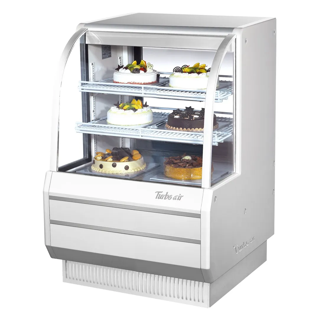 Turbo Air TCGB-36DR-W(B) 36" Full Service Non-Refrigerated Bakery Display Case