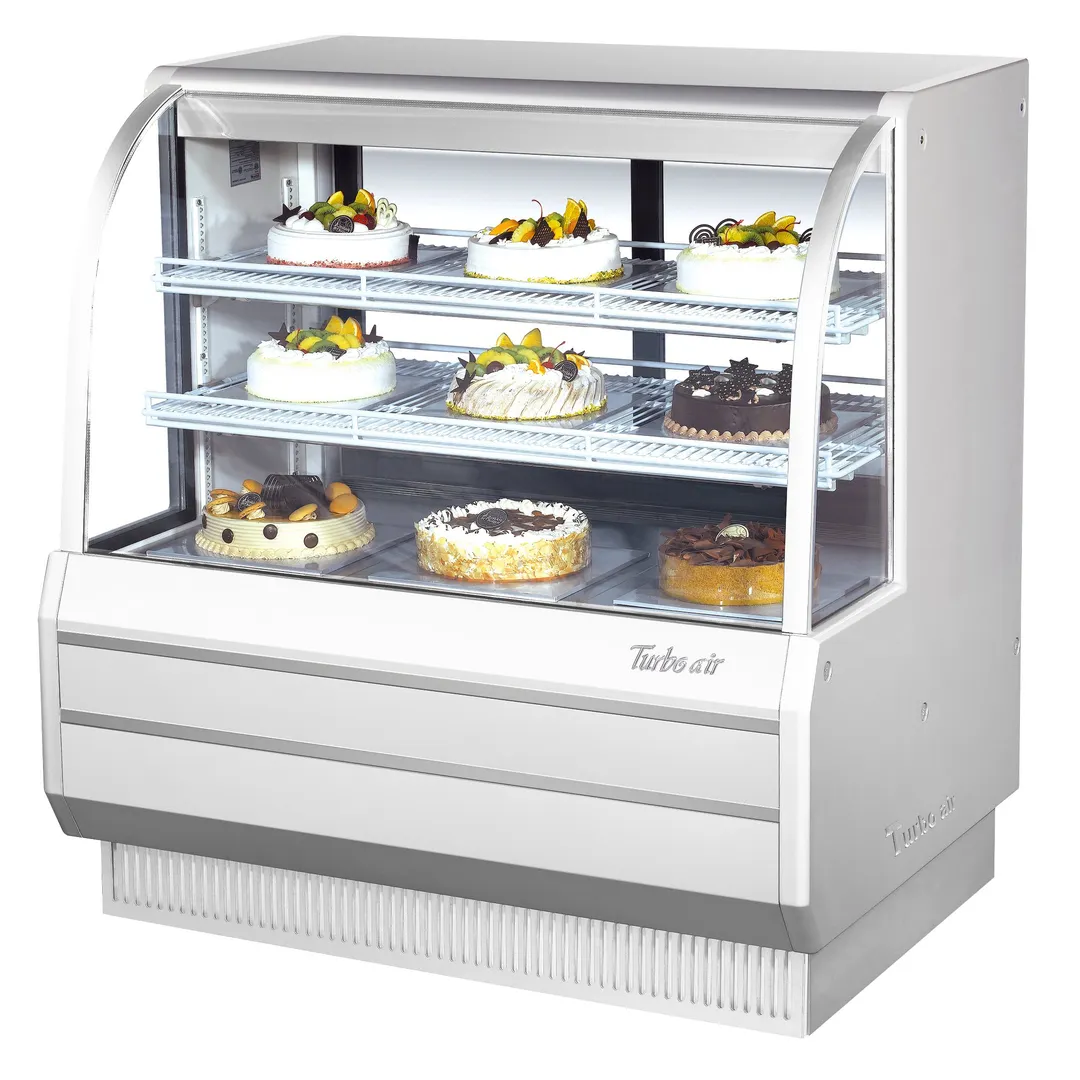 Turbo Air TCGB-48DR-W(B) 48" Full Service Non-Refrigerated Bakery Display Case
