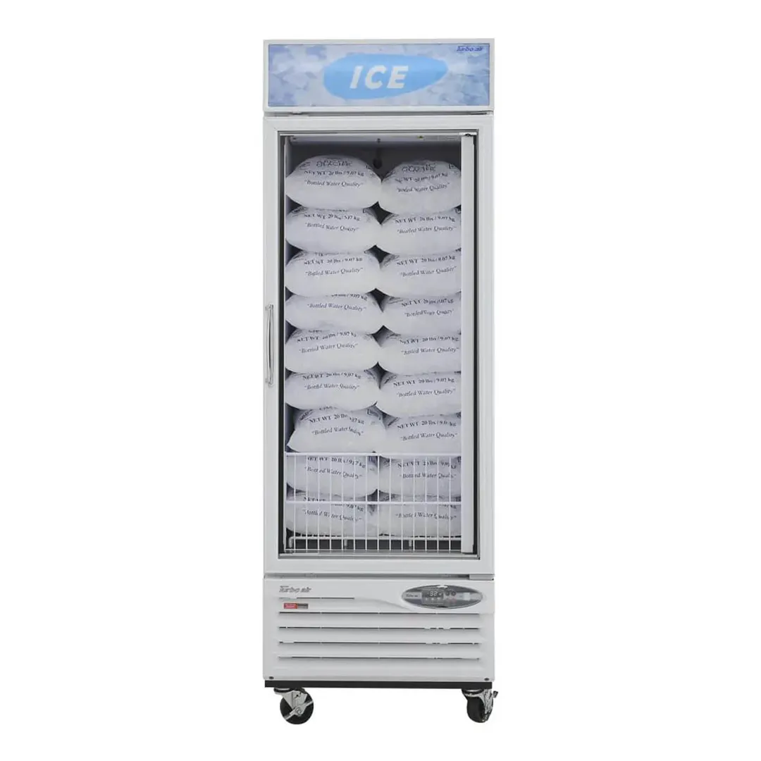 Turbo Air TGIM-23W-N 27" Indoor Ice Merchandiser w/ Glass Door, Auto Defrost, 18 cu. ft.