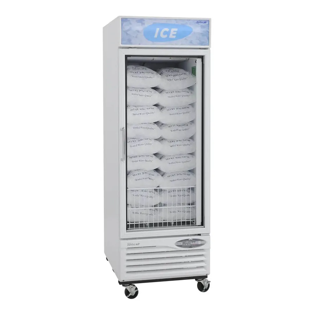 Turbo Air TGIM-23W-N 27" Indoor Ice Merchandiser w/ Glass Door, Auto Defrost, 18 cu. ft.