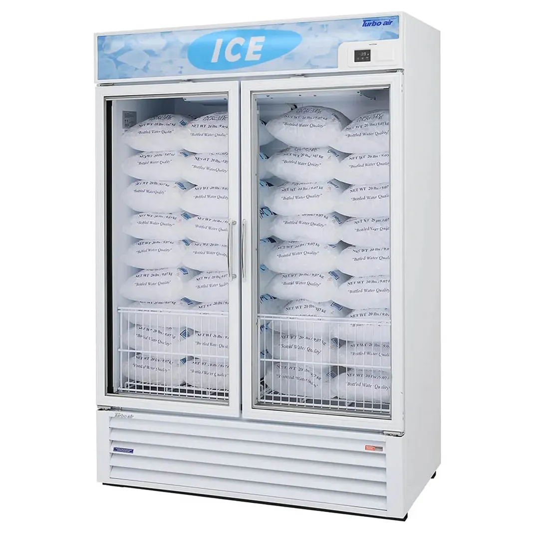 Turbo Air TGIM-49W-N 54" Indoor Ice Merchandiser w/ Glass Door, Auto Defrost, 40 cu. ft.