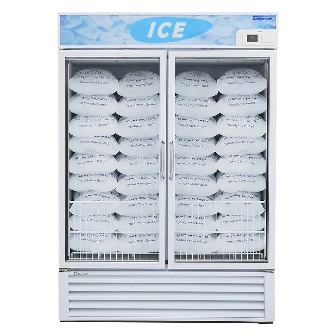 Turbo Air TGIM-49W-N 54" Indoor Ice Merchandiser w/ Glass Door, Auto Defrost, 40 cu. ft.