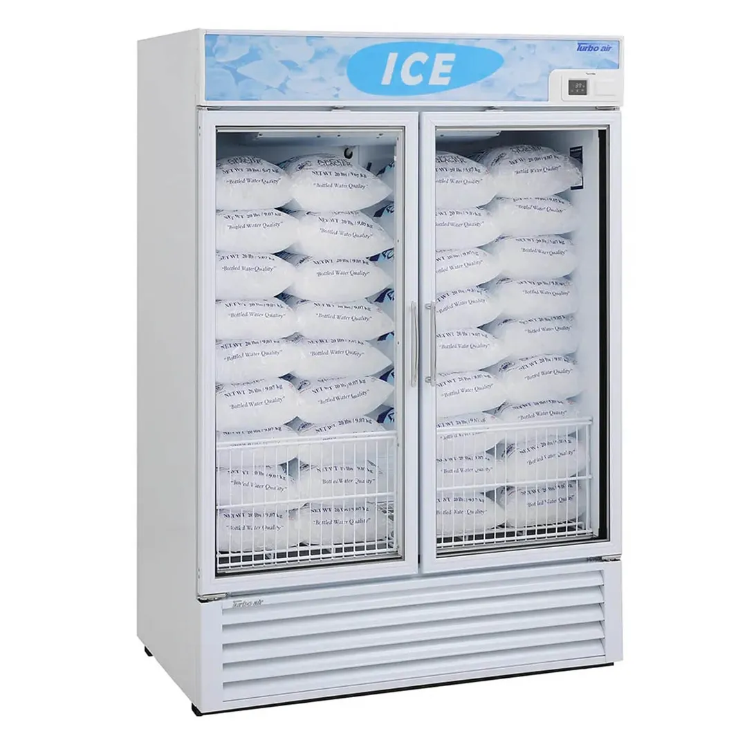 Turbo Air TGIM-49W-N 54" Indoor Ice Merchandiser w/ Glass Door, Auto Defrost, 40 cu. ft.