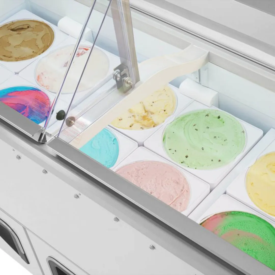 Turbo Air TIDC-47W-N 47" Ice Cream Dipping Cabinet w/ Curved Sneeze Guard