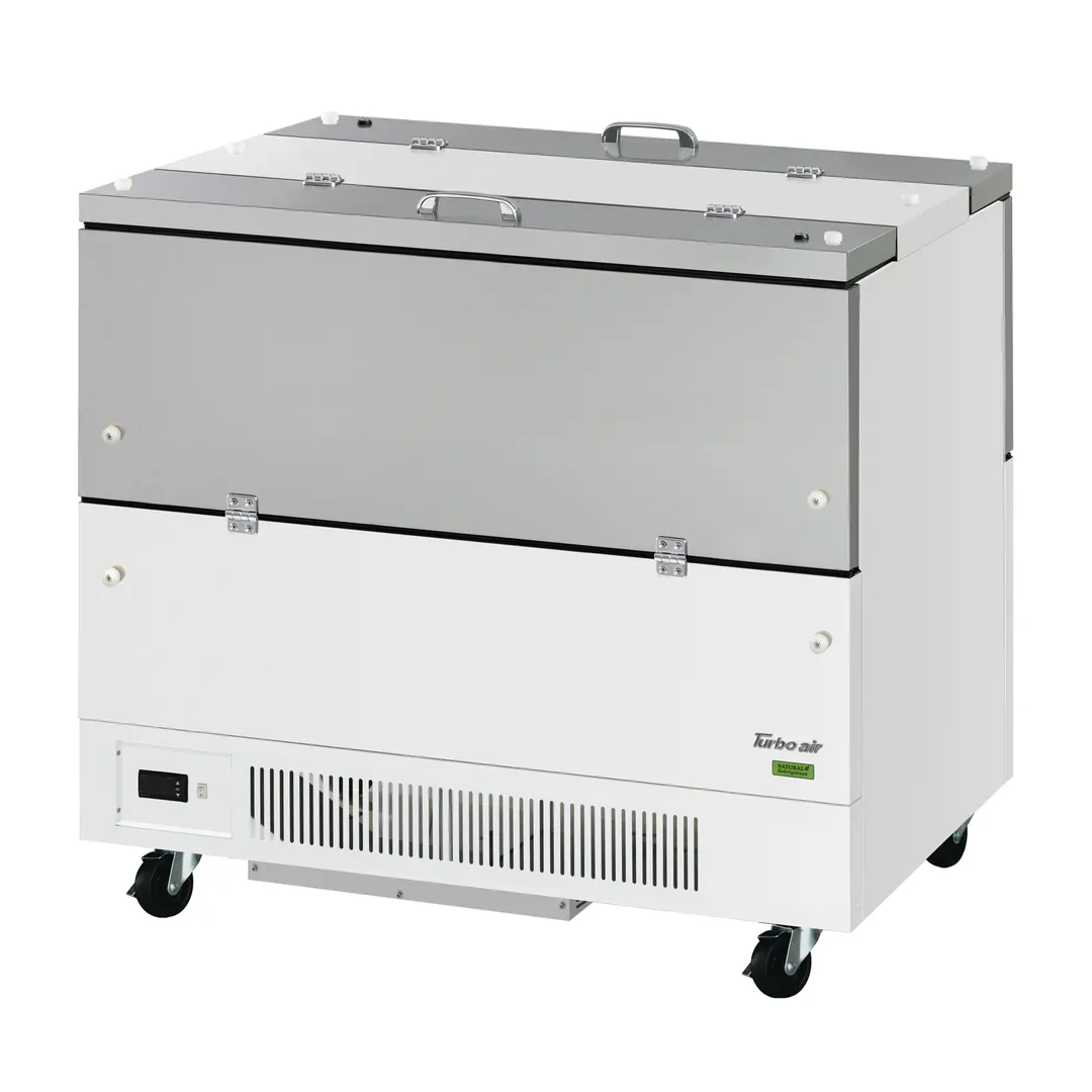 Turbo Air TMKC-49-2-WS-N6 49" Dual Sided Milk Cooler, Cold Wall, 12 Crates Capacity