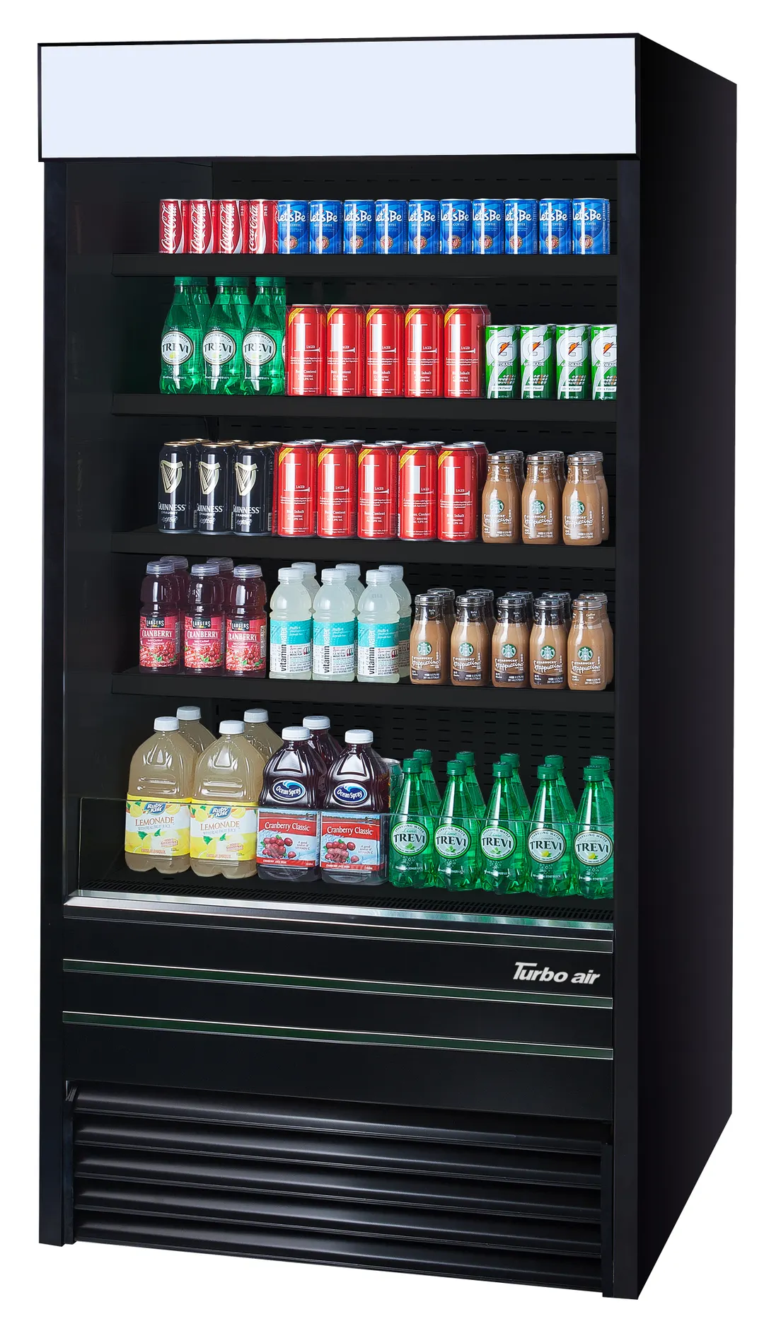 Turbo Air TOM-36EB-A-N 36" Vertical Air Curtain Open Display Merchandiser, Self-Contained, 4 Shelves