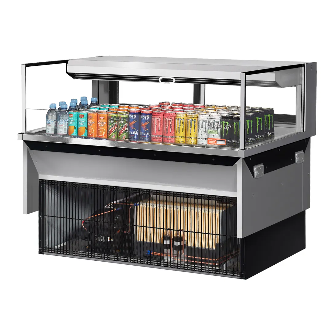 Turbo Air TOM-48L-UFD-S-1SI-N 48" Drop In Open Refrigerated Deli Display Case
